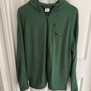 Coalatree Hoodie Womens Large Green Honeycomb Fabric Full Zip Thumbholes